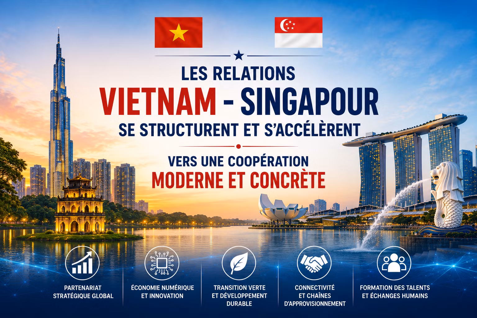Les relations Vietnam-Singapour se structurent et s’accélèrent vers une coopération moderne et concrète