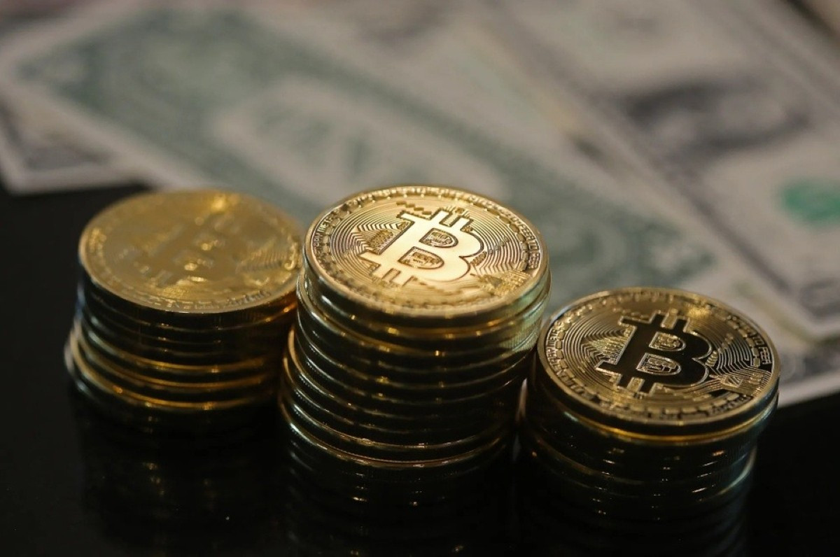Logo du Bitcoin. Photo : bloomberg.