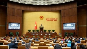 Lors de la 10e session de l'AN de la XVe législature. Photo: quochoi.vn 