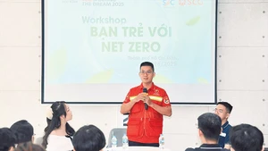 Lors de l'atelier intitulé « Les jeunes et le Net Zero ». Photo : NDEL.