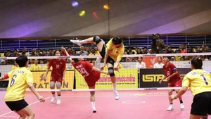 L’équipe féminine vietnamienne lors du Championnat du monde de Sepak takraw 2025. Photo : VNA.