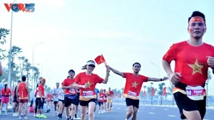 Des participants de la course « Mon Vietnam 2025 ». Photo : VOV5. 