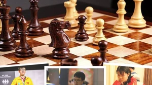 De gauche à droite : les grands maîtres Lê Tuân Minh, Lê Quang Liêm et Pham Lê Thao Nguyên. 