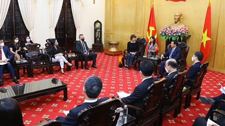 Lors de l’événement à Hanoi, le 12 avril. Photo : VNA.