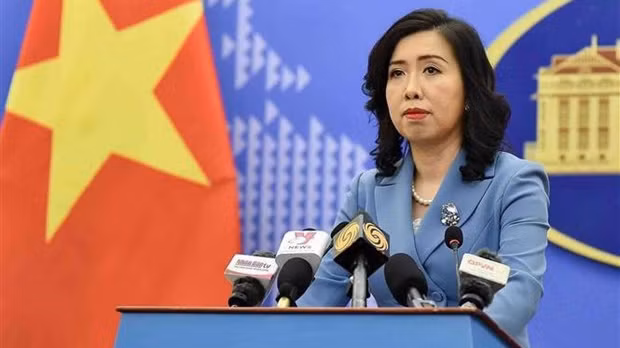 La porte-parole du ministère des Affaires étrangères, Lê Thi Thu Hang. Photo : VNA.