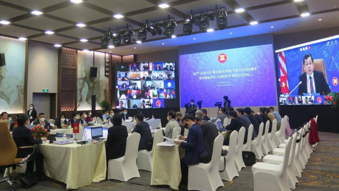 Vue de la 42e réunion du groupe de travail de l’ASEAN sur le transport maritime. Photo : VNA.
