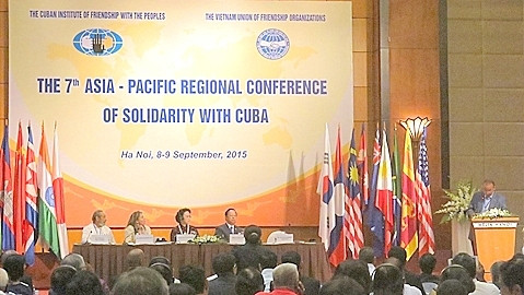 La 7e conférence de solidarité avec Cuba en Asie-Pacifique s’ouvre le 8 septembre, à Hanoi. Photo: CVN.