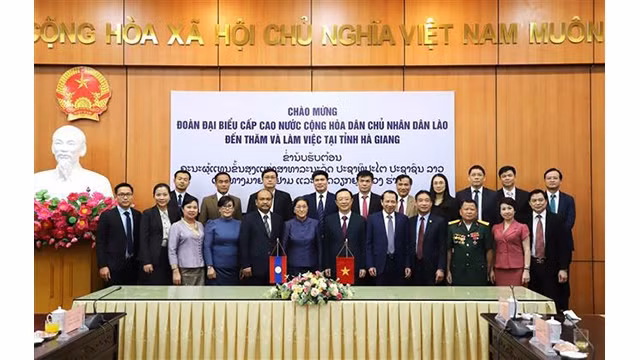 Lors de la séance de travail. Photo : VNA.