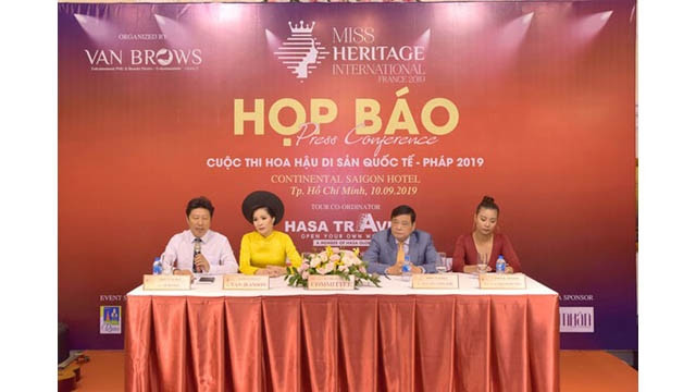 La conférence de presse présente le concours « Miss Héritage International France 2019 ». Photo : http://saigondautu.com.vn/