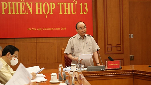 Le Président Nguyên Xuân Phuc prend la parole. Photo: VGP