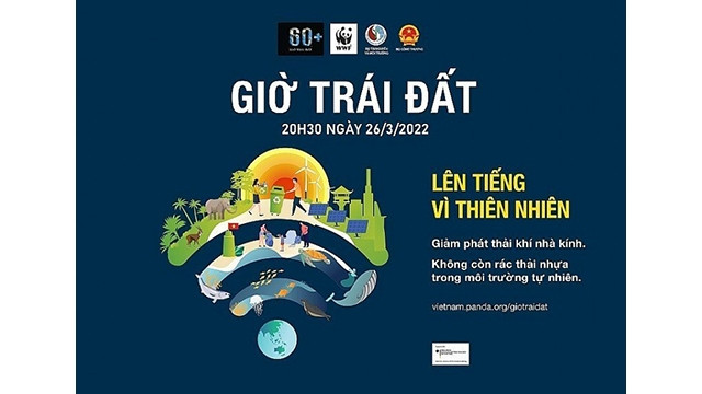  Heure pour la Terre 2022 aura lieu le soir du 26 mars. Photo : thoidai.com.vn