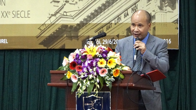 Dr. Ngô Tu Lâp, directeur adjoint de l’IFI, prononce son discours.