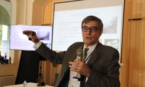 Professeur Thomas Bardin lors du sesminaire. Photo: Congan.