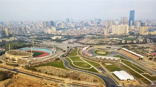 Le circuit du Grand Prix de Formule 1 à Hanoï. Photo : VNA.