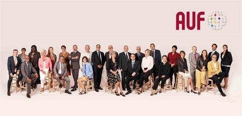 Nouvelle équipe de la direction de l’Agence universitaire de la Francophonie. Photo : AUF/CVN.