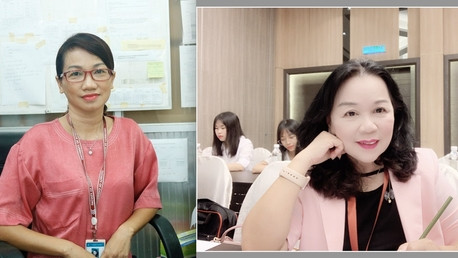 Les professeures-Docteures Nguyên Thi Thanh Mai (à gauche) et Nguyên Minh Thuy, lauréates du prix Kovalevskaïa 2021. Photo : VNA.