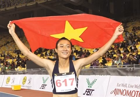 Aux SEA Games 29 organisés en 2017 en Malaisie, Lê Tu Chinh a fait forte impression en remportant trois médailles d’or lors de sa première participation. Photo: VNA