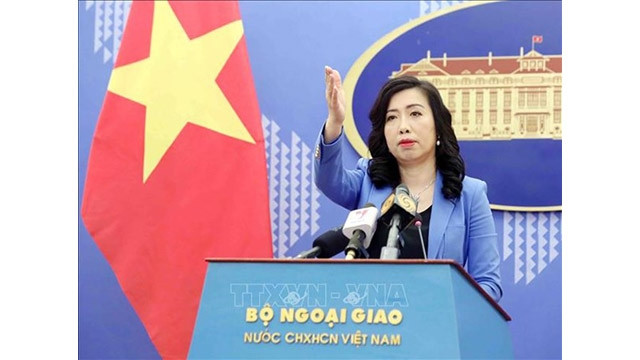 La porte-parole du ministère vietnamien des Affaires étrangères, Lê Thi Thu Hang. Photo : VNA.
