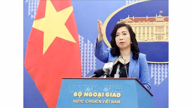 La porte-parole du ministère vietnamien des Affaires étrangères, Lê Thi Thu Hang. Photo : VNA.