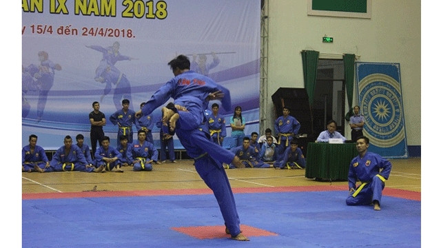 Les sportifs se livrent aux compétitions après la cérémonie d’ouverture. Photo : NDEL.