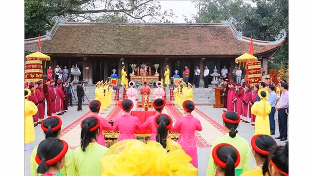 Le culte de la mère Âu Co a lieu chaque année du 7e au 9e jour du premier mois lunaire. Photo : VNA