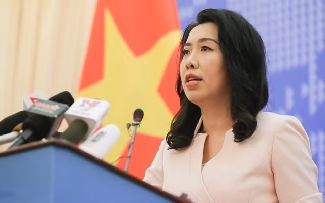 La porte-parole du Ministère vietnamien des Affaires étrangères, Lê Thi Thu Hang. Photo : BQT.
