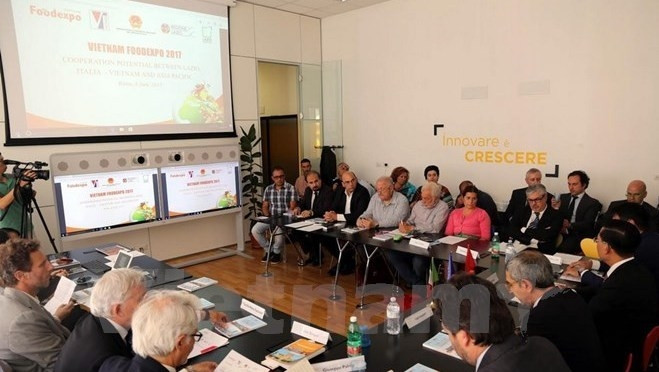 Séminaire sur Vietnam FoodExpo 2017, jeudi à Rome, en Italie. Photo: VNA