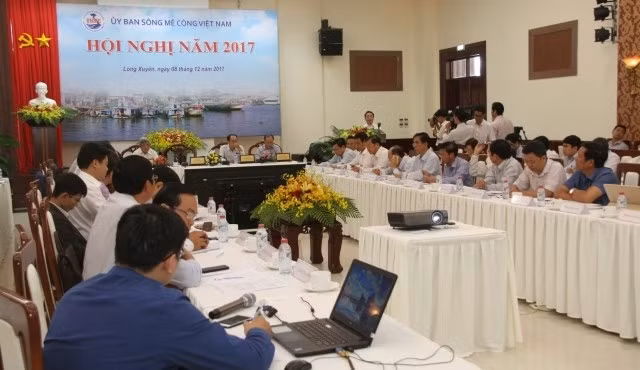 La réunion-bilan du Comité national du Mékong du Vietnam. Photo : nhandan.org.vn