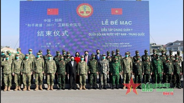 Cérémonie de clôture de l'exercice médical militaire conjoint Vietnam - Chine 2021. Photo : QĐND.