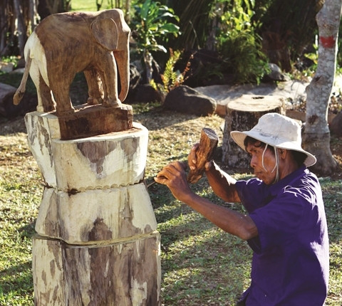 L'éléphant, l'un des symboles des Hauts Plateaux du Centre, inspire des artistes. Photo: Duong Giang/VNA/CVN.