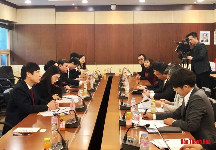Vue générale de la rencontre entre la délégation de Thanh Hoa et la KOICA. Photo : Baothanhhoa.