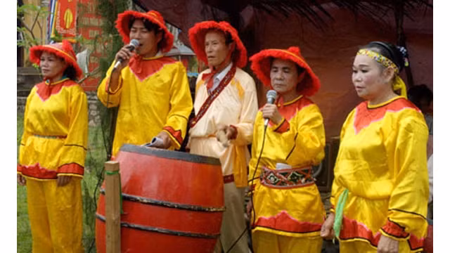 La représentation du "bài choi". Photo: http://mysonsanctuary.com.vn