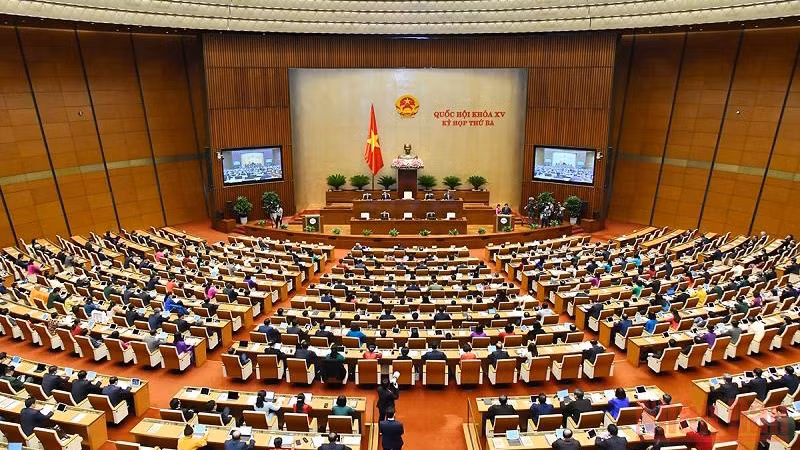 Séance d’ouverture de la troisième session de la XVe législature de l'AN vietnamienne, le 23 mai à Hanoï.