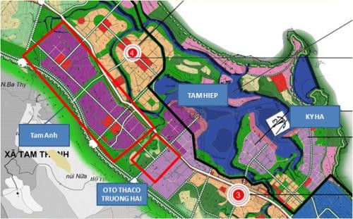 Projet de la zone économique Tam Anh - R. de Corée. Photo: Comité populaire de la province de Quang Nam.