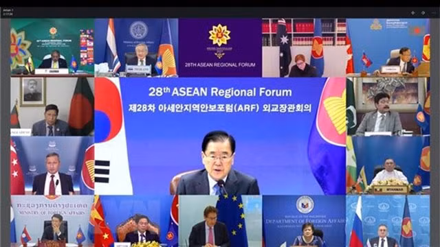 La vue générale de la vidéoconférence. Photo : VNA.