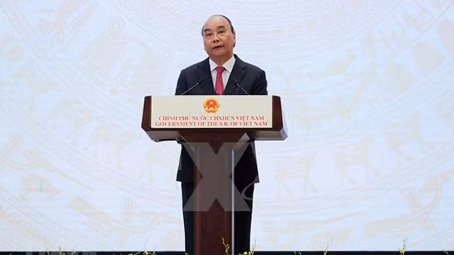 Le Premier ministre Nguyen Xuan Phuc à la cérémonie. Photo : VNA