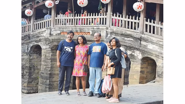 Des touristes indiens à l'ancienne ville de Hôi An. Photo : Journal Quang Nam.