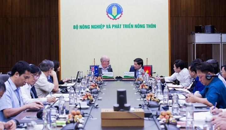 Conférence pour dresser le bilan de la mi-parcours de la stratégie de coopération entre l’ACIAR et le Vietnam. Photo : Thoidai.
