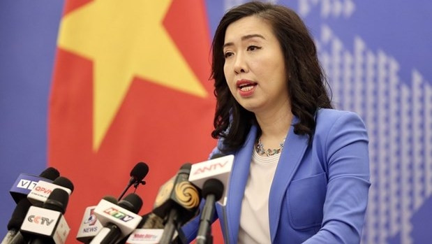 La porte-parole du ministère de Affaires étrangères, Lê Thi Thu Hang. Photo : VNA.