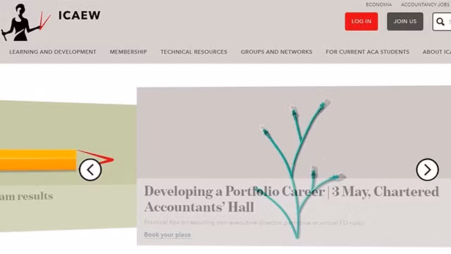L’interface du site web d’ICAEW. Photo : Capture d’écran/NDEL