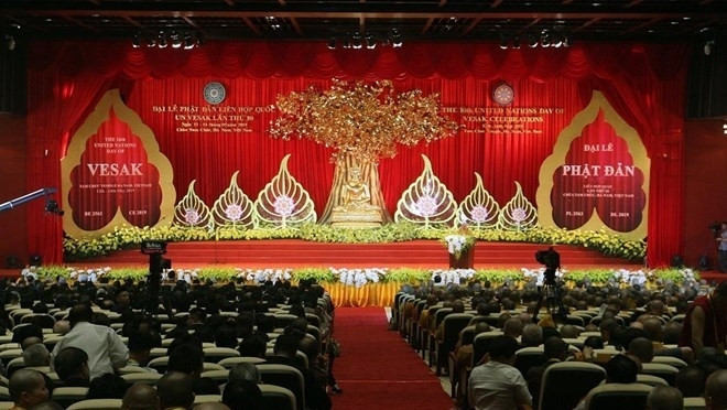 La cérémonie d’ouverture de la grande fête bouddhique du Vesak des Nations Unies 2019. Photo : VNA.