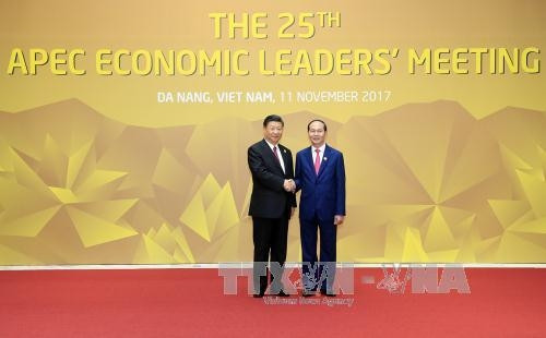 Le Président vietnamien Trân Dai Quang (à droite) et son homologue chinois Xi Jinping. Photo: VNA