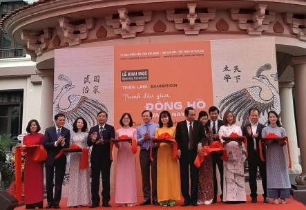 Ouverture de l’exposition sur des estampes de Dông Hô, le 31 octobre à Hanoï. Photo : Linh Hoàng/NDEL.