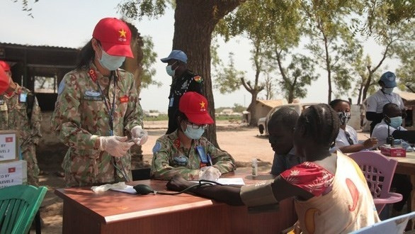L’hôpital de campagne de niveau 2 n°3 donne des consultations médicales et offre des médicaments et instruments médicaux à la prison centrale de Bentiu et à ses détenus. Photo : BVDC2.3