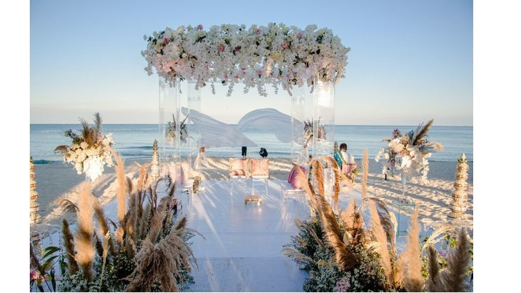 La scène romantique du mariage d'un couple de milliardaires indiens à Phu Quôc en 2019.