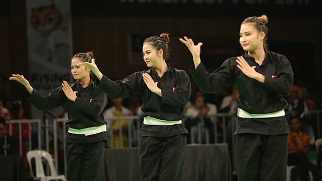 Des joueuses de pencak silat du Vietnam aux SEA Games 29. Photo: vietnamnet.