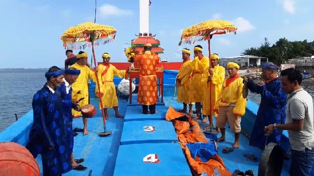 La fête de la prière pour la bonne pêche à Quang Nam. Photo : NDEL.