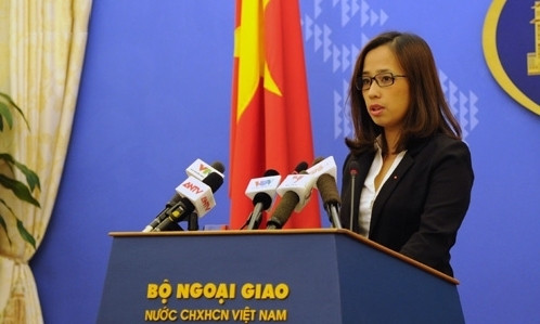 La porte-parole adjointe du Ministère vietnamien des Affaires étrangères, Pham Thu Hang. Photo: VOV.