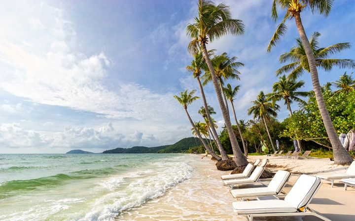 La plage de Sao, dans la ville d’An Thoi. Photo : NDEL.