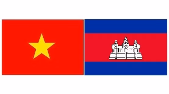 Les drapeaux du Vietnam et du Cambodge. Photo d'illustration: NDEL.